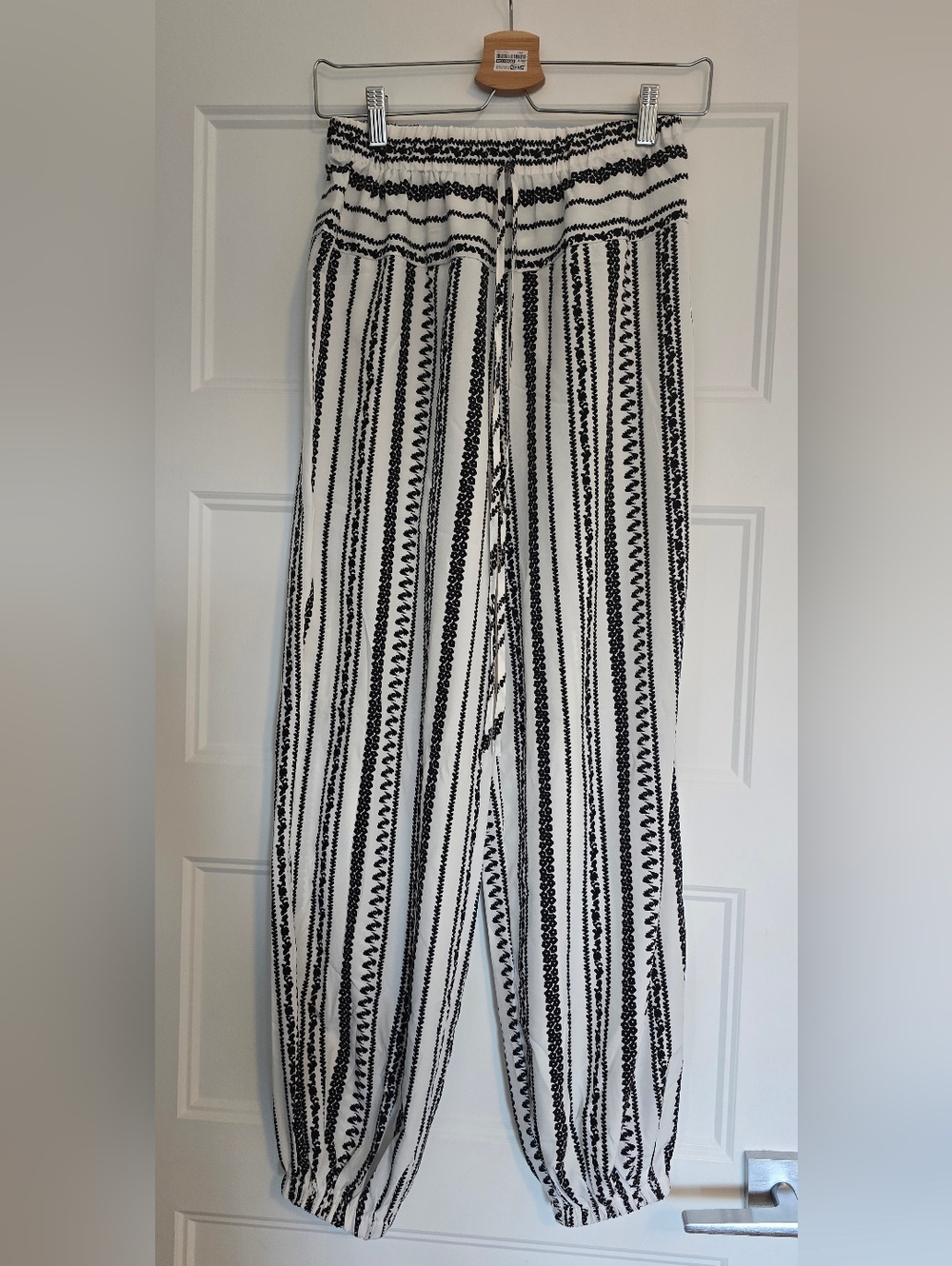 Cupshe Black & White Vertical Stripe Joggers